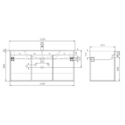 Lodge Waschtischunterschrank 120 Cm Mit 3 Türen Für Waschtisch Duravit ME By Stark -Badwelt Verkauf megabad profi collection badmoebel lodge waschtischunterschraenke 6766486