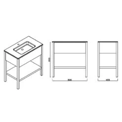 Loft 2.0 Waschtischunterschrank 80 Cm, Mit Holzgestell -Badwelt Verkauf megabad profi collection badmoebel loft 2 6492542