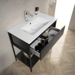 Loft 2.0 Waschtisch Mit Unterschrank 80 Cm, Mit Metallgestell -Badwelt Verkauf megabad profi collection badmoebel loft 2 6492725