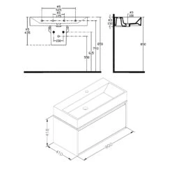 Pure 2.0 Waschtisch Mit Unterschrank 90 Cm Mit 1 Auszug -Badwelt Verkauf megabad profi collection badmoebel pure 2 11757588