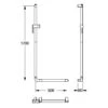 Silver Age System Winkelgriff 50 X 120 Cm, Mit Brausehalter Links -Badwelt Verkauf megabad profi collection serie silver age 8692559