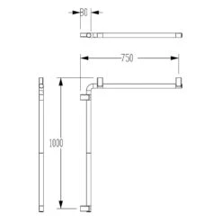 Silver Age System Duschhandlauf 100 X 75 Cm, Rechts