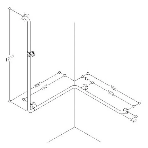 Silver Age System Duschhandlauf 75 X 75 X 120 Cm, Mit Brausestange Links 4 Silver Age System Duschhandlauf 75 X 75 X 120 Cm, Mit Brausestange Links – Bild 2