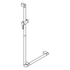 Silver Age System Winkelgriff 50 X 120 Cm, Mit Brausehalter Links -Badwelt Verkauf megabad profi collection serie silver age 8696435