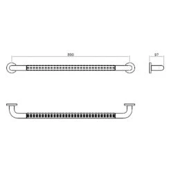 Silver Age System Handtuchstange 80 Cm, Mit Struktur