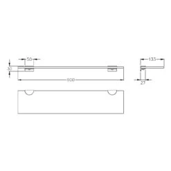 Silver Age System Glasablage 60 Cm