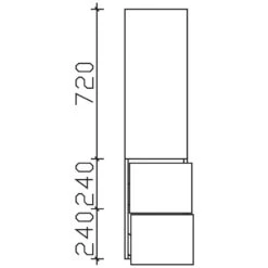 Pelipal Contea Midischrank 30 X 33 X 121 Cm Mit 2 Auszügen, 1 Drehtür, Anschlag Links, Griff B2, PG2 -Badwelt Verkauf pelipal contea hoch und seitenschraenke midischrank 6771123