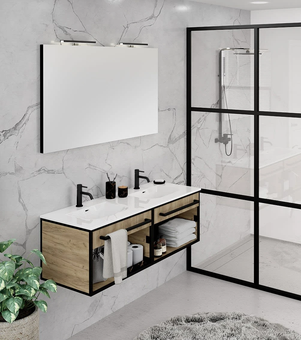 Pianura Giulia Badmöbel Set 121 Cm Mit LED-Lichtspiegel 5 Pianura Giulia Badmöbel Set 121 Cm Mit LED-Lichtspiegel – Bild 3