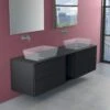 Progettobagno Elba Modular Glass Doppel- Waschtischkonsole 190 Cm Ohne Hahnlochbohrung -Badwelt Verkauf progettobagno elba modular glass doppel waschtischkonsole 6804465