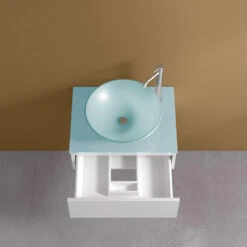 Progettobagno Luna Waschtischkonsole 60 Cm Mit Auszug Und Glasplatte -Badwelt Verkauf progettobagno luna konsolen mit auszug und 5750878