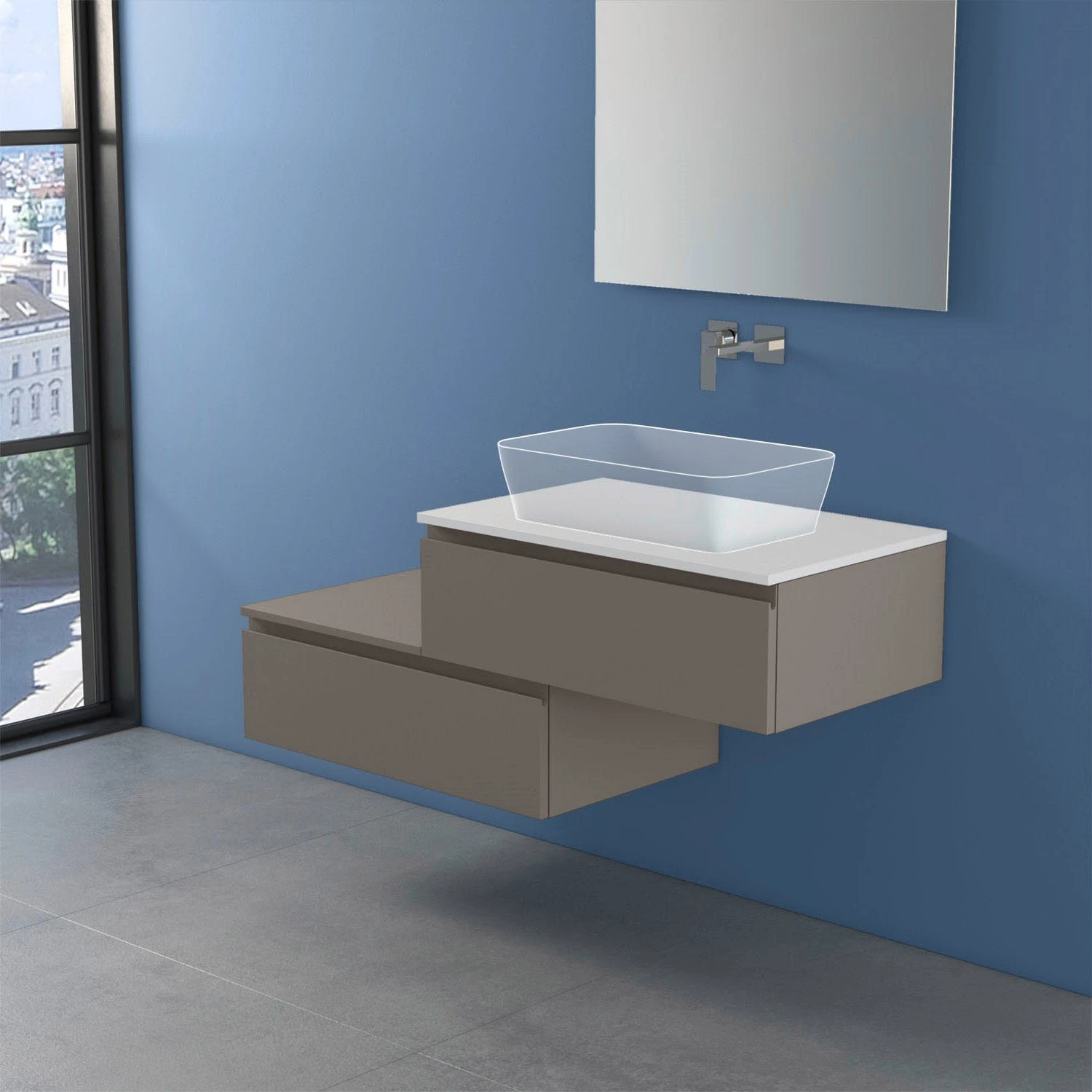 Progettobagno Stresa Duo Modular Waschtischkonsole 130 Cm Rechts 3 Progettobagno Stresa Duo Modular Waschtischkonsole 130 Cm Rechts