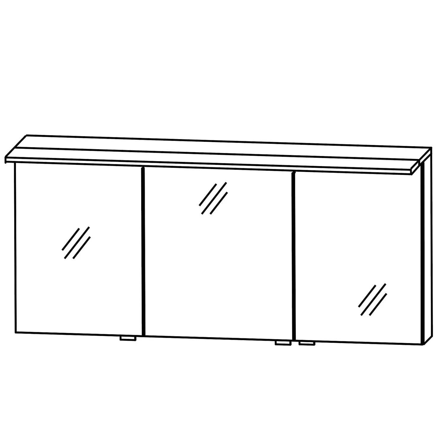 Puris B • Straight Spiegelschrank 140 X 15 X 66 Cm Mit 3 Türen Und LED-Flächenleuchte 4 Puris B • Straight Spiegelschrank 140 X 15 X 66 Cm Mit 3 Türen Und LED-Flächenleuchte – Bild 2