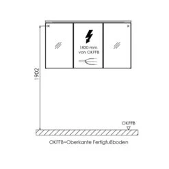 Puris B • Straight Spiegelschrank 140 X 15 X 66 Cm Mit 3 Türen Und LED-Flächenleuchte 7 Puris B • Straight Spiegelschrank 140 X 15 X 66 Cm Mit 3 Türen Und LED-Flächenleuchte -Badwelt Verkauf puris b collection straight spiegelschraenke 4260292