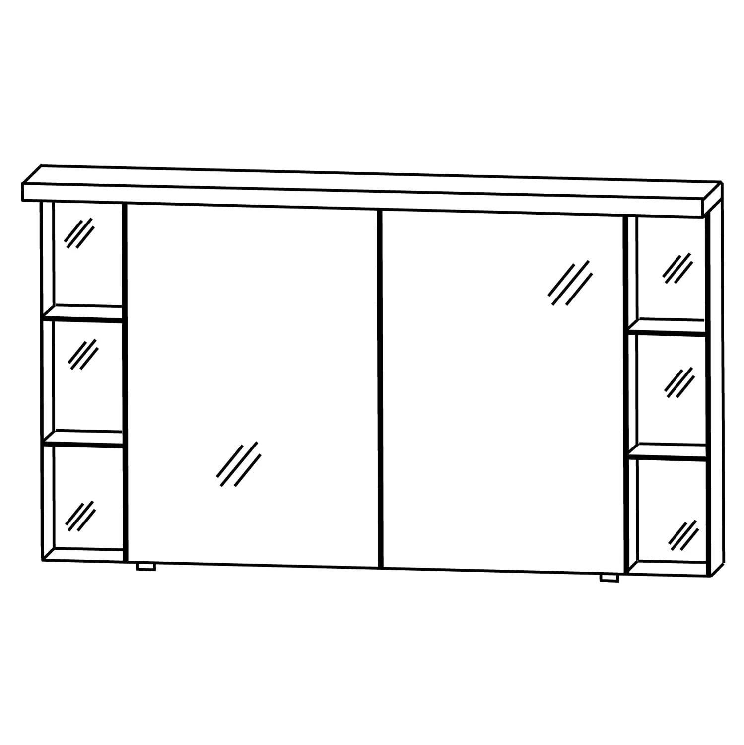 Puris Unique Spiegelschrank 140 X 15 X 66,8 Cm Mit Gesimsboden Inkl. LED Beleuchtung 4 Puris Unique Spiegelschrank 140 X 15 X 66,8 Cm Mit Gesimsboden Inkl. LED Beleuchtung – Bild 2