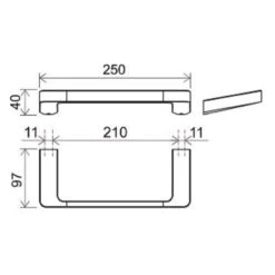RAVAK 10° Handtuchhalter 25 Cm -Badwelt Verkauf ravak bad accessoires 10 handtuchhalter 25 9407480