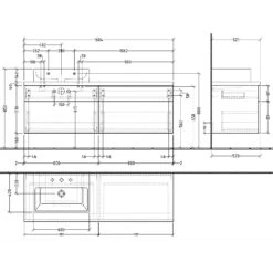 Sanipa 2morrow WT-Unterbau Und Anbauschrank Mit Konsole 160,4 Cm Für Keramik-WT Memento 2.0, Links -Badwelt Verkauf sanipa 2morrow waschtischunterbauten mit konsole wt 10092089