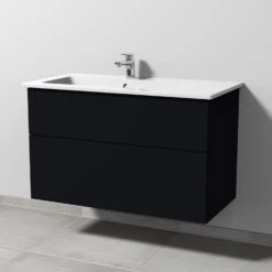 Sanipa 3way Möbelset Inkl. Spiegelschrank "MALTE", 100 Cm, Mit Push To Open, Becken Links