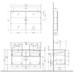 Sanipa 3way Möbelset Inkl. Spiegelschrank "ARND", 120 Cm, Mit Push To Open -Badwelt Verkauf sanipa 3way badmoebel sets moebelset inkl 6358279