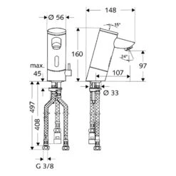 Schell PURIS Elektronische Waschtisch-Armatur E ND-M 11 Schell PURIS Elektronische Waschtisch-Armatur E ND-M -Badwelt Verkauf schell waschtischarmaturen puris elektronische nd 6921842