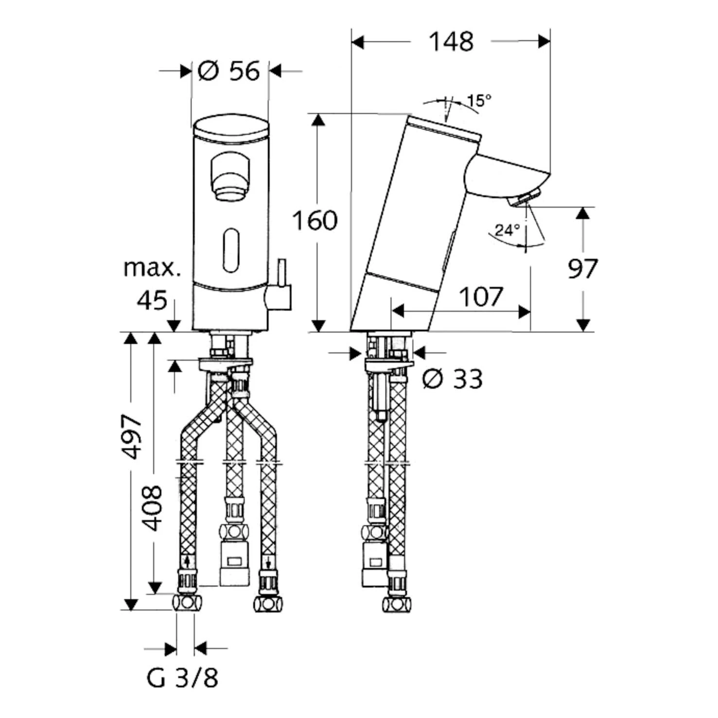 Schell PURIS Elektronische Waschtisch-Armatur E ND-M 6 Schell PURIS Elektronische Waschtisch-Armatur E ND-M – Bild 4