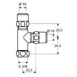 Schell T-Stück Zum Anschluss An Eckventile