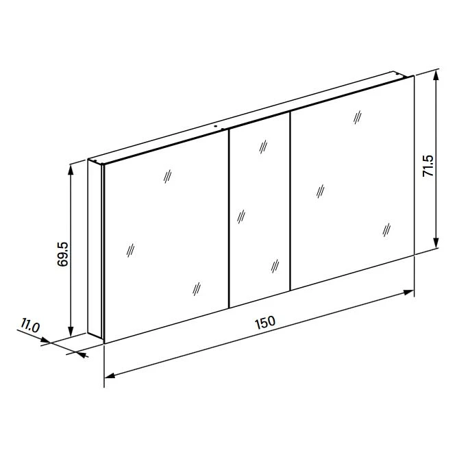 Schneider® Schneider ADVANCED Line Comfort TW Spiegelschrank ALC2 150/3/TW, 150 X 70 Cm 6 Schneider® Schneider ADVANCED Line Comfort TW Spiegelschrank ALC2 150/3/TW, 150 X 70 Cm – Bild 4