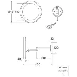 Steinberg Serie 650 Kosmetikspiegel Beleuchtet