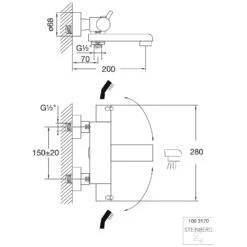 Badwelt Verkauf -Badwelt Verkauf steinberg serie 100 wanne wannen aufputzthermostat 2208040
