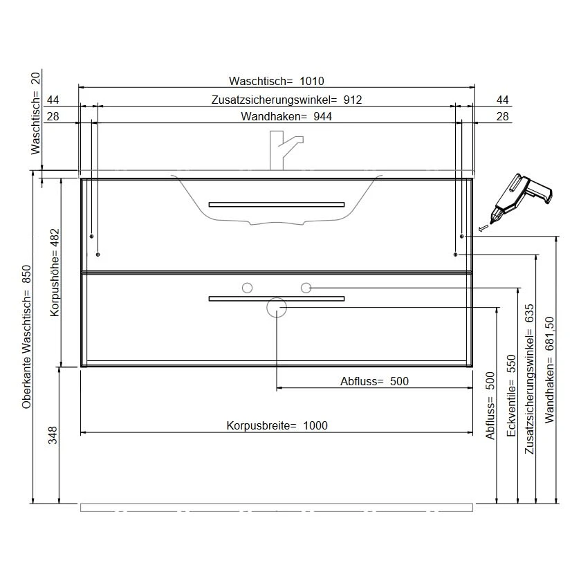 Steinkamp Joy 2.0 Waschtischunterschrank 100 Cm Mit Pelipal Waschtisch 6 Steinkamp Joy 2.0 Waschtischunterschrank 100 Cm Mit Pelipal Waschtisch – Bild 4