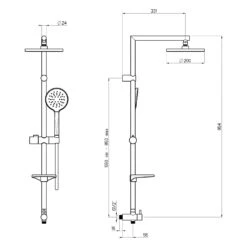 Sturotec Eco-Line 6 L/min Duschsystem Ohne Armatur, Mit Kopfbrause 20 Cm Rund 10 Sturotec Eco-Line 6 L/min Duschsystem Ohne Armatur, Mit Kopfbrause 20 Cm Rund -Badwelt Verkauf sturotec duschsysteme eco line rund mit 9370787