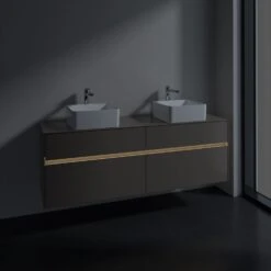 Villeroy & Boch Collaro Waschtischunterschrank 160 X 54,8 Cm Mit 4 Auszügen Und LED Licht, Für WT Beidseitig -Badwelt Verkauf villeroy boch alle kollektionen collaro badmoebel 7058295