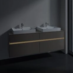 Villeroy & Boch Collaro Waschtischunterschrank 160 X 54,8 Cm Mit 4 Auszügen Und LED Licht, Für WT Beidseitig Ohne Ausschnitt -Badwelt Verkauf villeroy boch alle kollektionen collaro badmoebel 7121310
