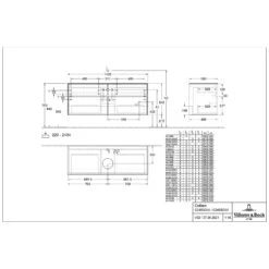 Villeroy & Boch Collaro Waschtischunterschrank 140 X 54,8 Cm Mit 4 Auszügen, Für WT Mittig -Badwelt Verkauf villeroy boch alle kollektionen collaro badmoebel 8548672