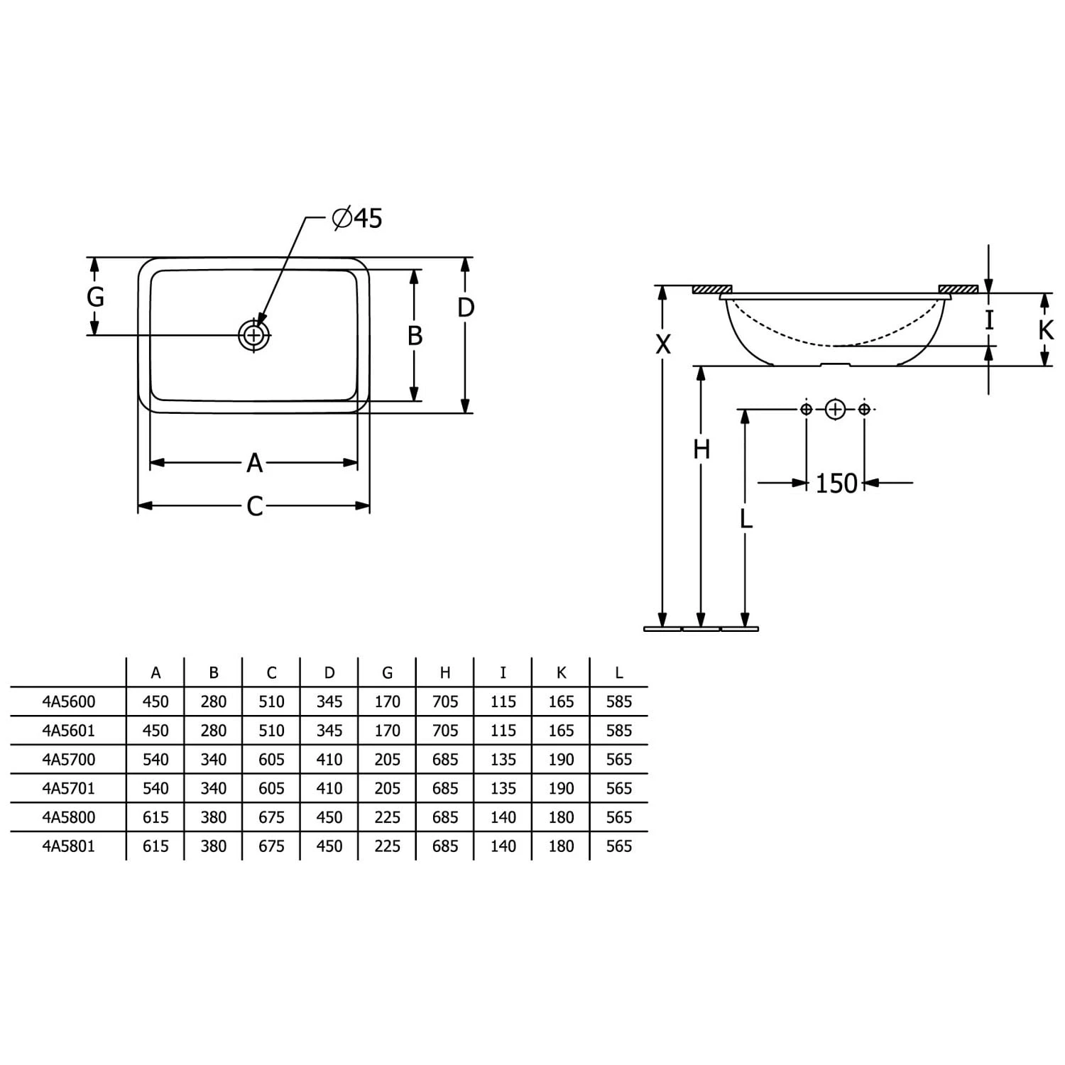 Villeroy & Boch Loop & Friends Unterbauwaschbecken Rechteckig 67,5 X 45 Cm, Mit Überlauf 4 Villeroy & Boch Loop & Friends Unterbauwaschbecken Rechteckig 67,5 X 45 Cm, Mit Überlauf – Bild 2
