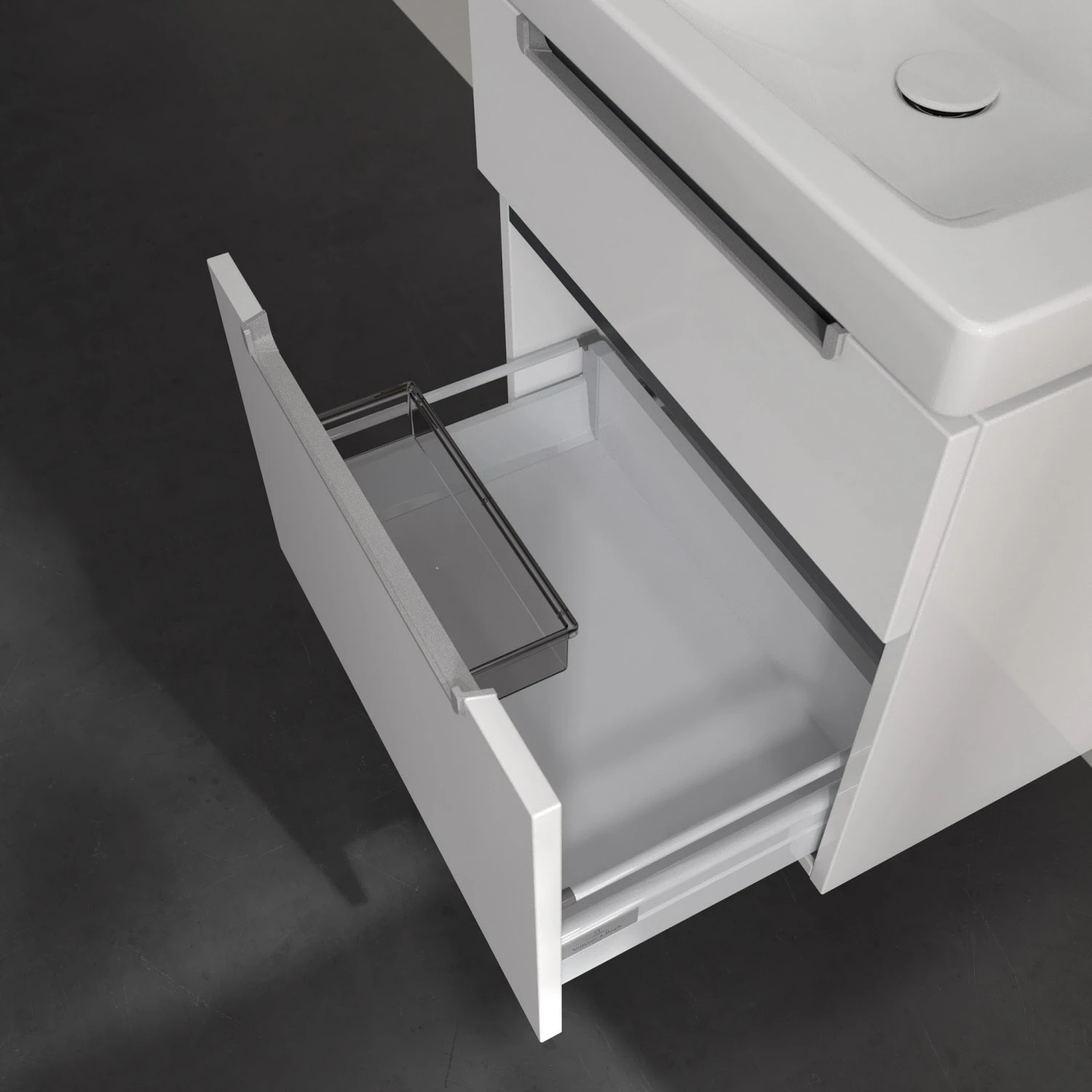 Villeroy & Boch Subway 2.0 Waschtischunterschrank XXL 58,7 Cm, Griffe Silberfarbig Matt, 2 Auszüge 8 Villeroy & Boch Subway 2.0 Waschtischunterschrank XXL 58,7 Cm, Griffe Silberfarbig Matt, 2 Auszüge – Bild 6