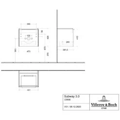 Villeroy & Boch Subway 3.0 Badmöbel-Set 50 Cm, Griff In Möbelfarbe, 1 Auszug 9 Villeroy & Boch Subway 3.0 Badmöbel-Set 50 Cm, Griff In Möbelfarbe, 1 Auszug -Badwelt Verkauf villeroy boch alle kollektionen subway 3 10295042