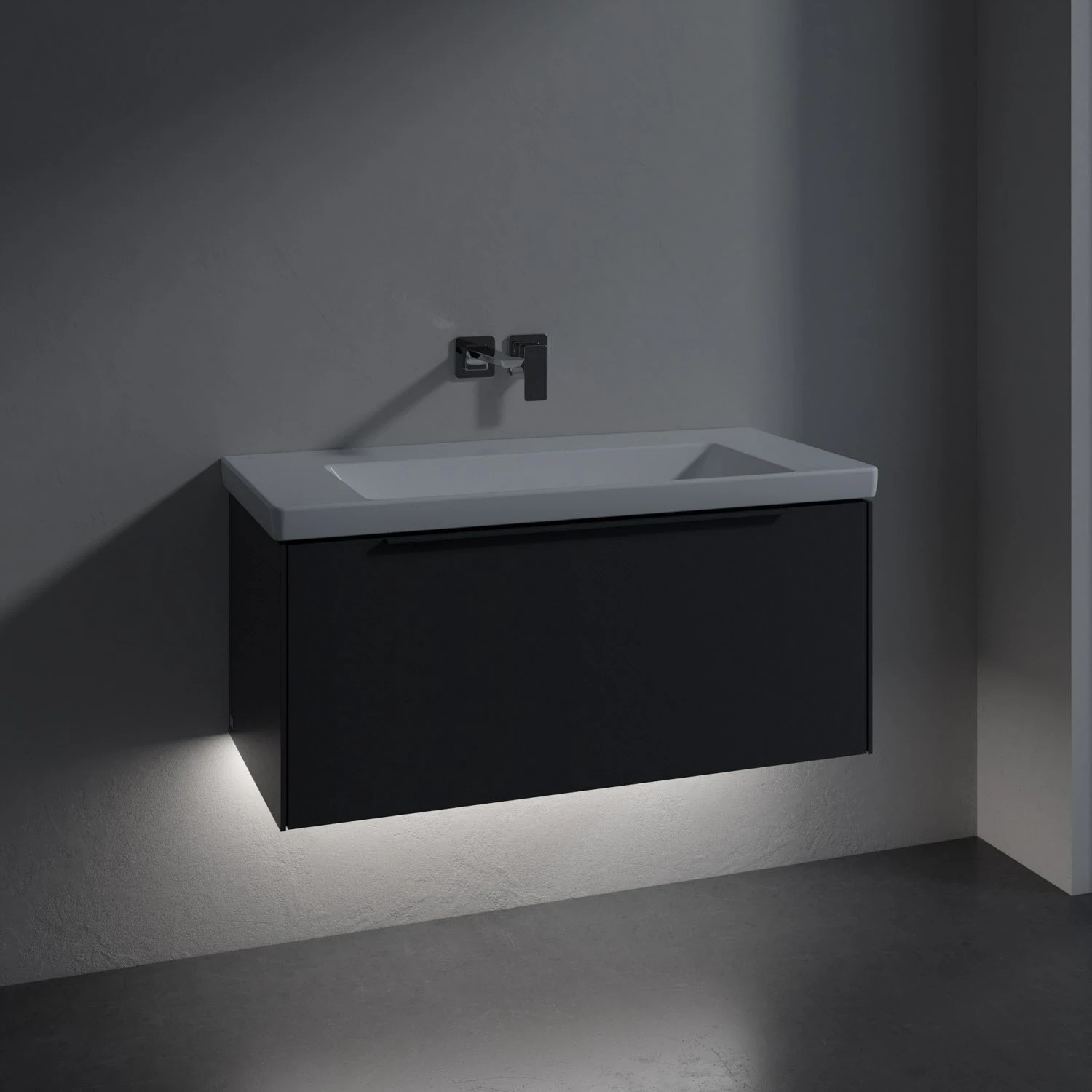 Villeroy & Boch Subway 3.0 Badmöbel-Set 100 Cm Mit Beleuchtung, Griff In Möbelfarbe, 1 Auszug 5 Villeroy & Boch Subway 3.0 Badmöbel-Set 100 Cm Mit Beleuchtung, Griff In Möbelfarbe, 1 Auszug – Bild 3