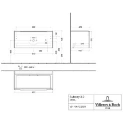 Villeroy & Boch Subway 3.0 Badmöbel-Set 100 Cm Mit Beleuchtung, Griff In Möbelfarbe, 1 Auszug 11 Villeroy & Boch Subway 3.0 Badmöbel-Set 100 Cm Mit Beleuchtung, Griff In Möbelfarbe, 1 Auszug -Badwelt Verkauf villeroy boch alle kollektionen subway 3 10315454