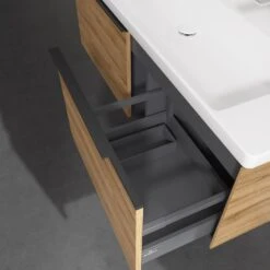 Villeroy & Boch Subway 3.0 Badmöbel-Set 130 Cm, Griff Volcano Black, 2 Auszüge, WT Für 2 Armaturen -Badwelt Verkauf villeroy boch alle kollektionen subway 3 10369718