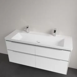 Villeroy & Boch Subway 3.0 Badmöbel-Set 130 Cm, 4 Auszüge, WT Für 2 Armaturen