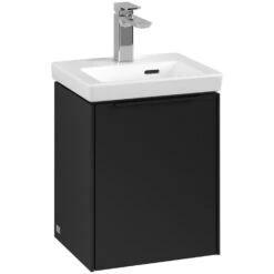 Villeroy & Boch Subway 3.0 Waschtischunterschrank 35,1 Cm, 1 TĂĽr, Anschlag Rechts, Griff Volcano Black