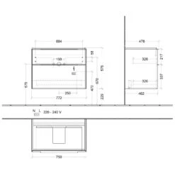 Villeroy & Boch Subway 3.0 Waschtischunterschrank 77,2 Cm, 2 Auszüge, Griffe Volcano Black, Mit LED-Licht 14 Villeroy & Boch Subway 3.0 Waschtischunterschrank 77,2 Cm, 2 Auszüge, Griffe Volcano Black, Mit LED-Licht -Badwelt Verkauf villeroy boch alle kollektionen subway 3 4529507