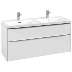 Villeroy & Boch Subway 3.0 Möbelset Mit 4 Auszüge, Mit Spiegelschrank, 130 Cm