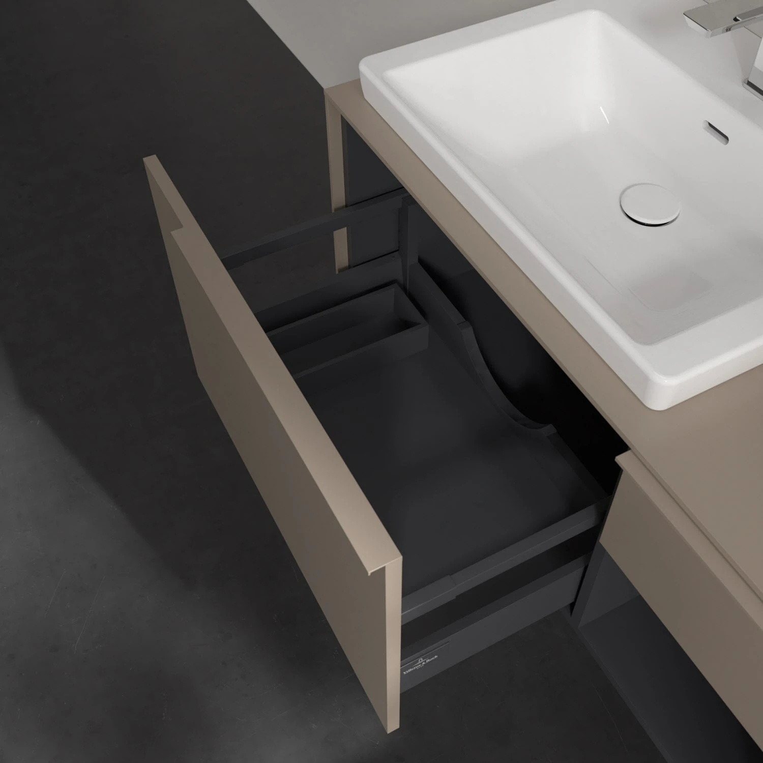 Villeroy & Boch Subway 3.0 Waschtischunterschrank 100,1 Cm, 2 Auszüge + Regal Rechts, Griffe Monochrom, Ohne LED-Licht 8 Villeroy & Boch Subway 3.0 Waschtischunterschrank 100,1 Cm, 2 Auszüge + Regal Rechts, Griffe Monochrom, Ohne LED-Licht – Bild 6