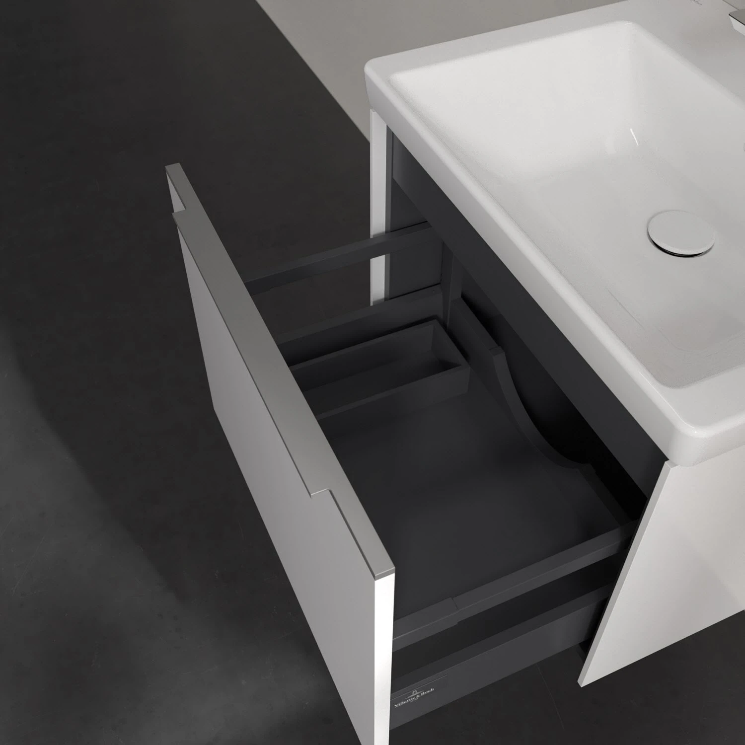 Villeroy & Boch Subway 3.0 Waschtischunterschrank 57,2 Cm, 1 Auszug, Griff Glänzend, Ohne LED-Licht 8 Villeroy & Boch Subway 3.0 Waschtischunterschrank 57,2 Cm, 1 Auszug, Griff Glänzend, Ohne LED-Licht – Bild 6