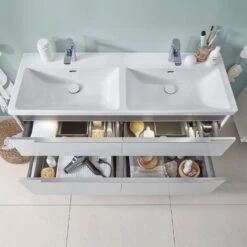 Villeroy & Boch Subway 3.0 Waschtischunterschrank 127,2 Cm, 4 Auszüge, Griffe Glänzend, Mit LED-Licht, Für Doppel-Waschtisch -Badwelt Verkauf villeroy boch alle kollektionen subway 3 9567014