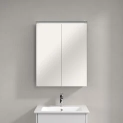 Villeroy & Boch Finero Waschtischunterschrank 60 Cm Mit Waschtisch Und Spiegelschrank, 2 Auszüge