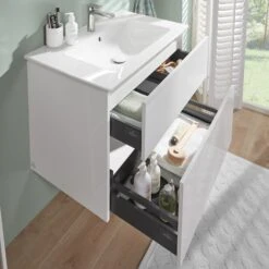 Villeroy & Boch Finero Waschtischunterschrank 80 Cm Mit Waschtisch Und Spiegel, 2 Auszüge 16 Villeroy & Boch Finero Waschtischunterschrank 80 Cm Mit Waschtisch Und Spiegel, 2 Auszüge -Badwelt Verkauf villeroy boch badmoebel finero waschtischunterschrank mit 6155347