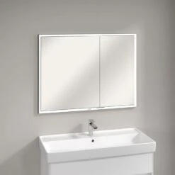 Villeroy & Boch My View Now Einbau-Spiegelschrank 100 Cm, 2 Türen, Smart Home -Badwelt Verkauf villeroy boch badmoebel my view now 6515218